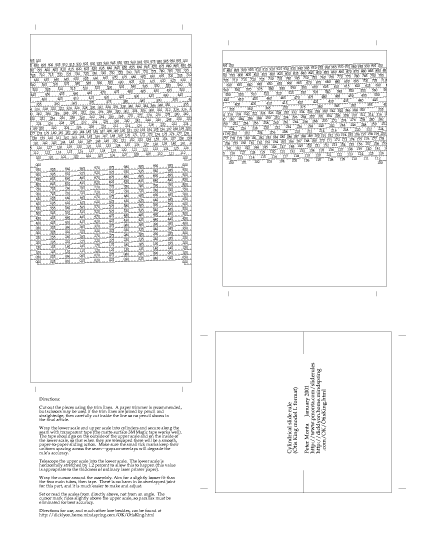 complete slide-rule page